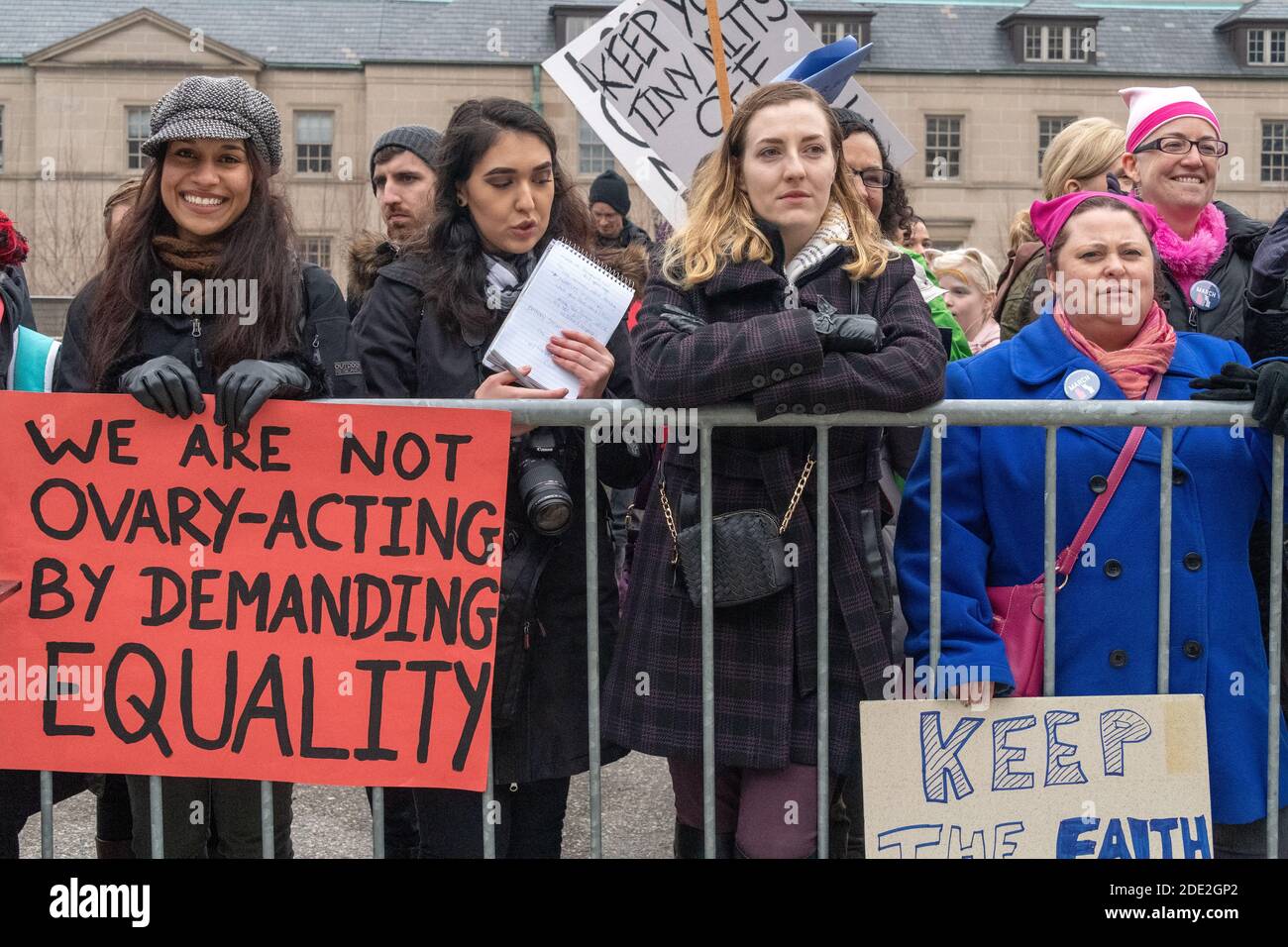 Women's March in Toronto, Canada-January 21, 2017 Stock Photo