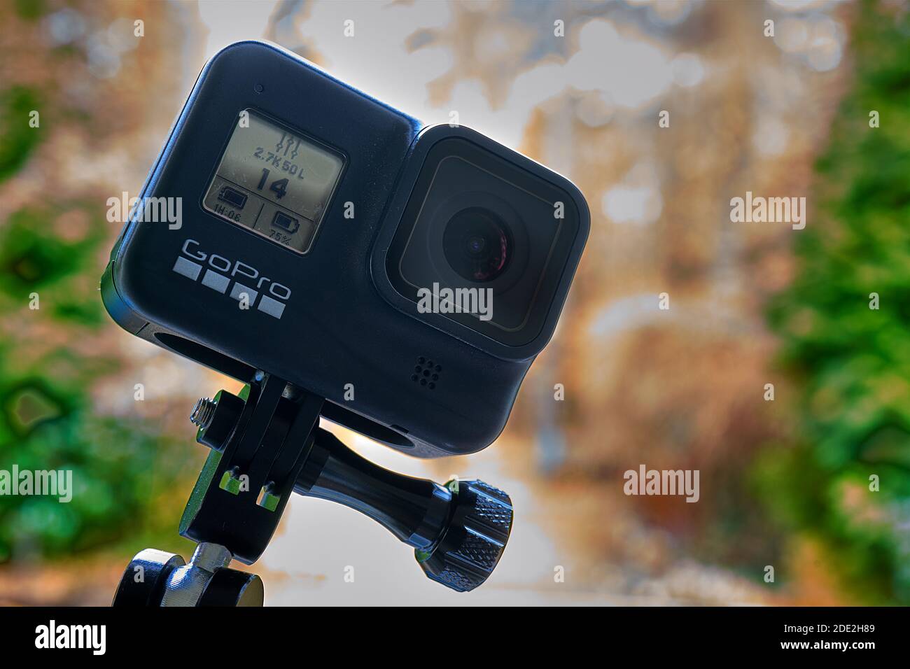Gopro Hero 8 black action camera, close-up of the front view of the small  actioncam, installed on a ball head in Gifhorn, Germany, November 17th,  2020 Stock Photo - Alamy