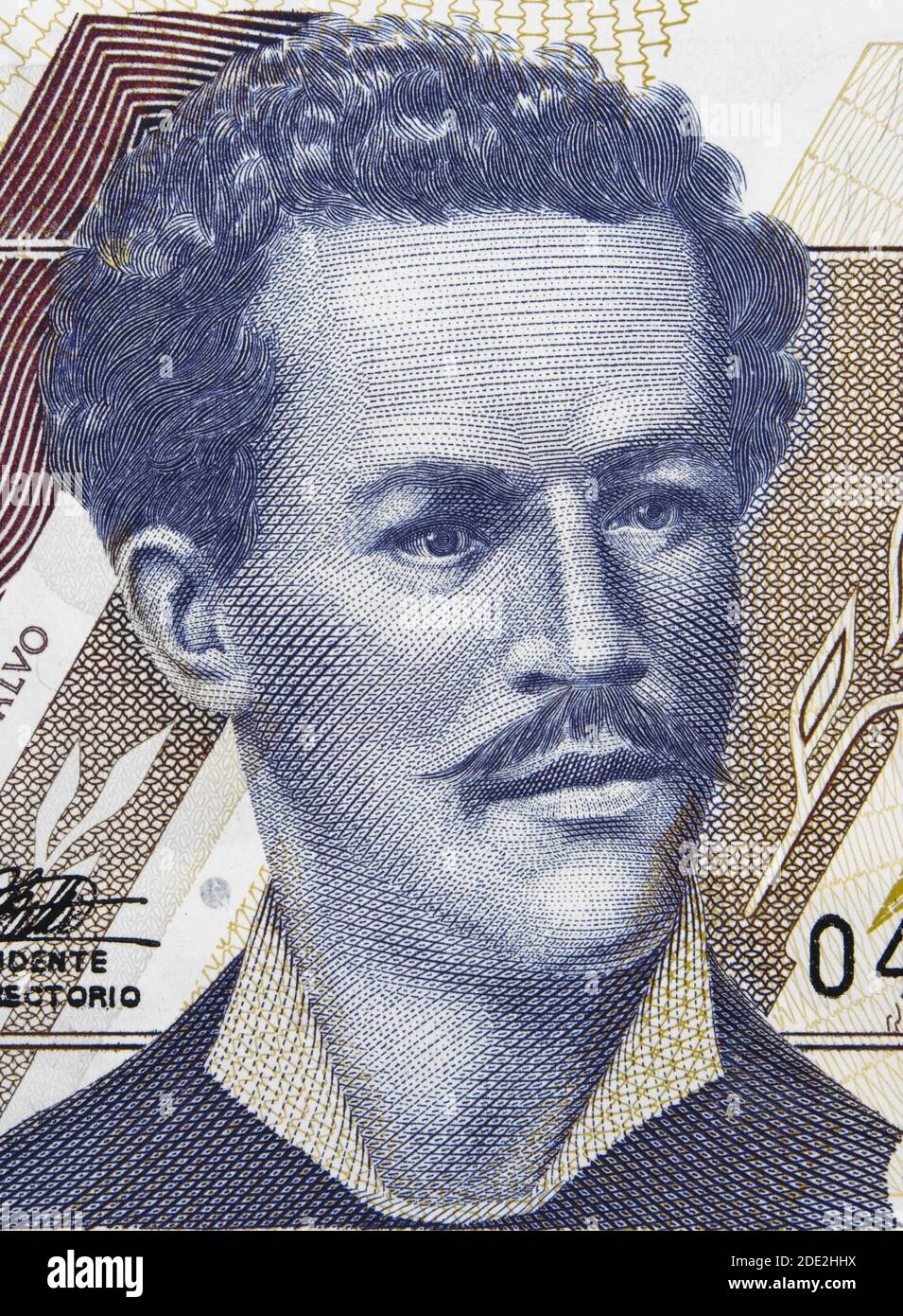 Juan Montalvo (1832 1889) portrait on Ecuador 5000 sucres (1999
