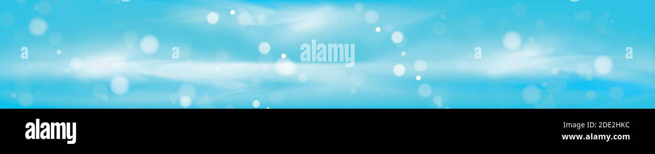 Abstract blue blurred background with bokeh effect - illustration Stock ...