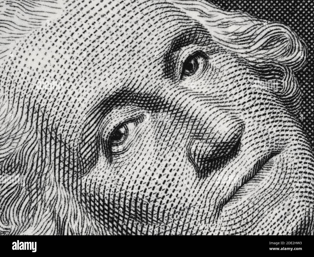 US president George Washington face portrait on the USA one dollar bill ...