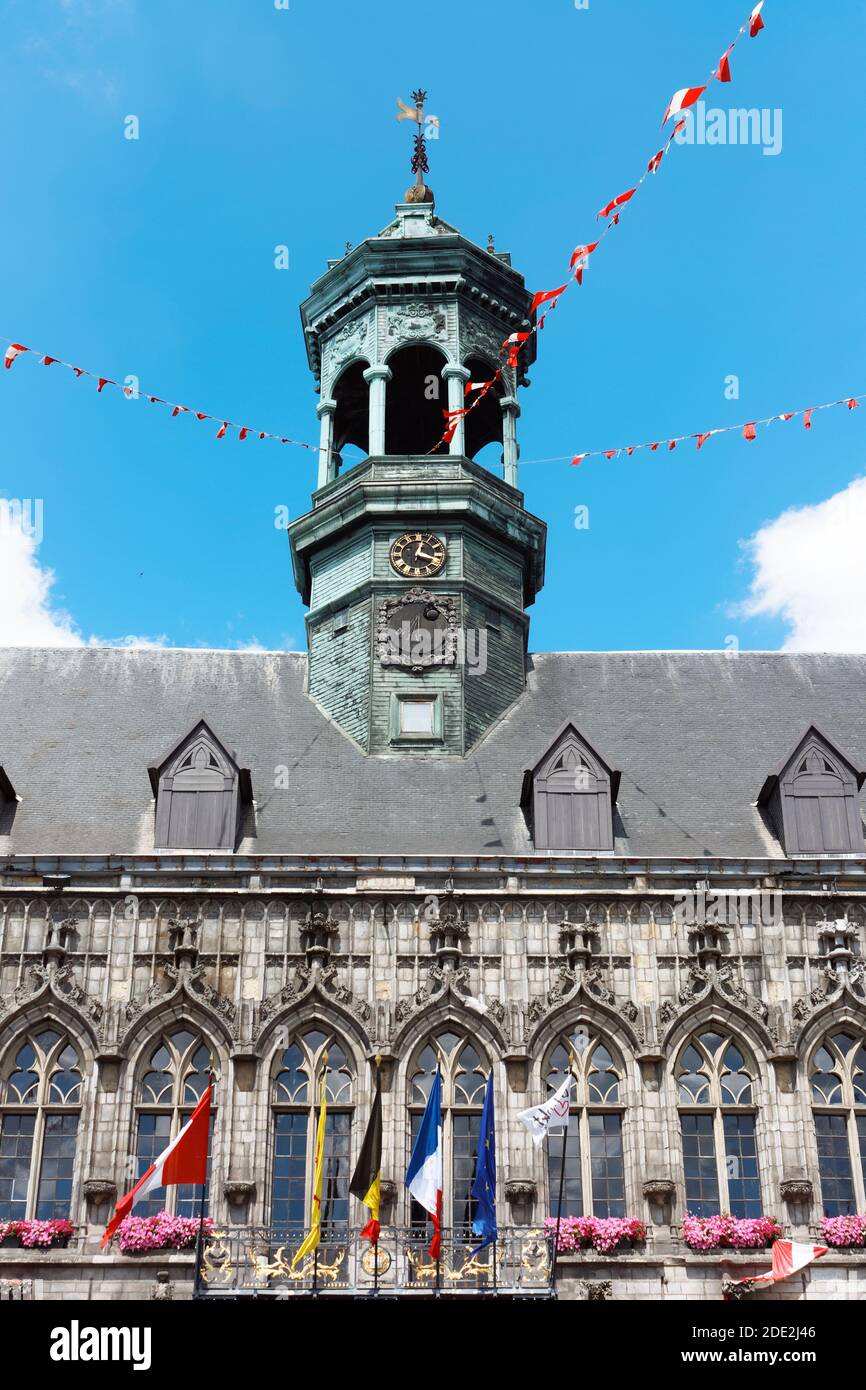 Town Hall, Mons, Belgium Stock Photo