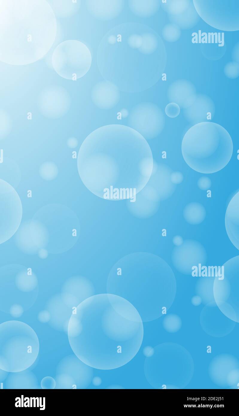 Abstract blue blurred background with bokeh effect - illustration Stock ...