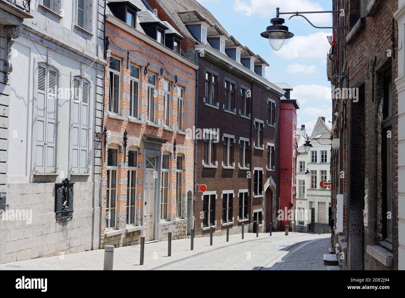 Street in Mons, Belgium Stock Photo