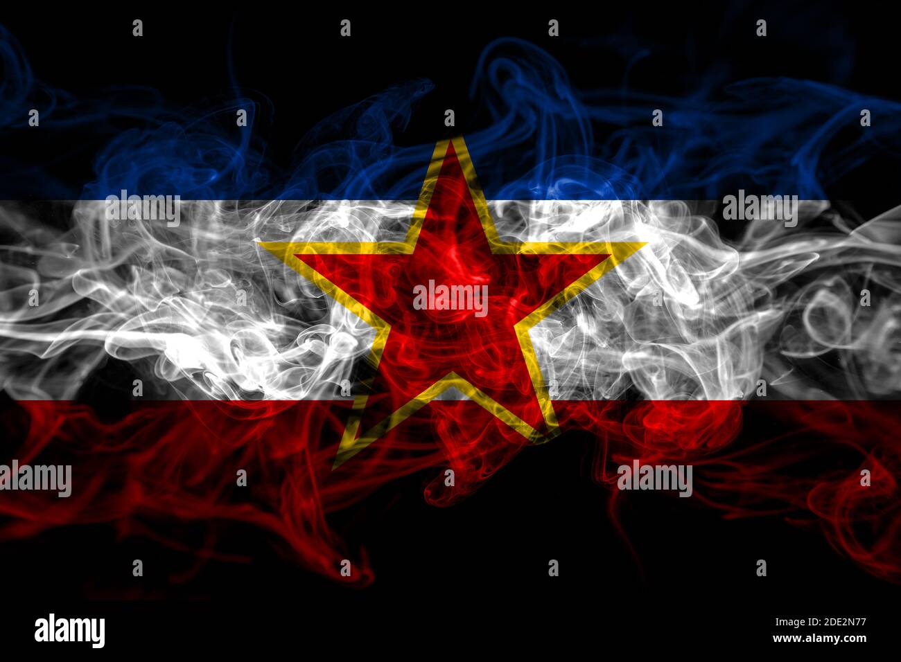 Yugoslavia, Yugoslavian Flag with Clock Close To Midnight in the  Background. Happy New Year Concept Stock Photo - Image of midnight, sign:  203587876