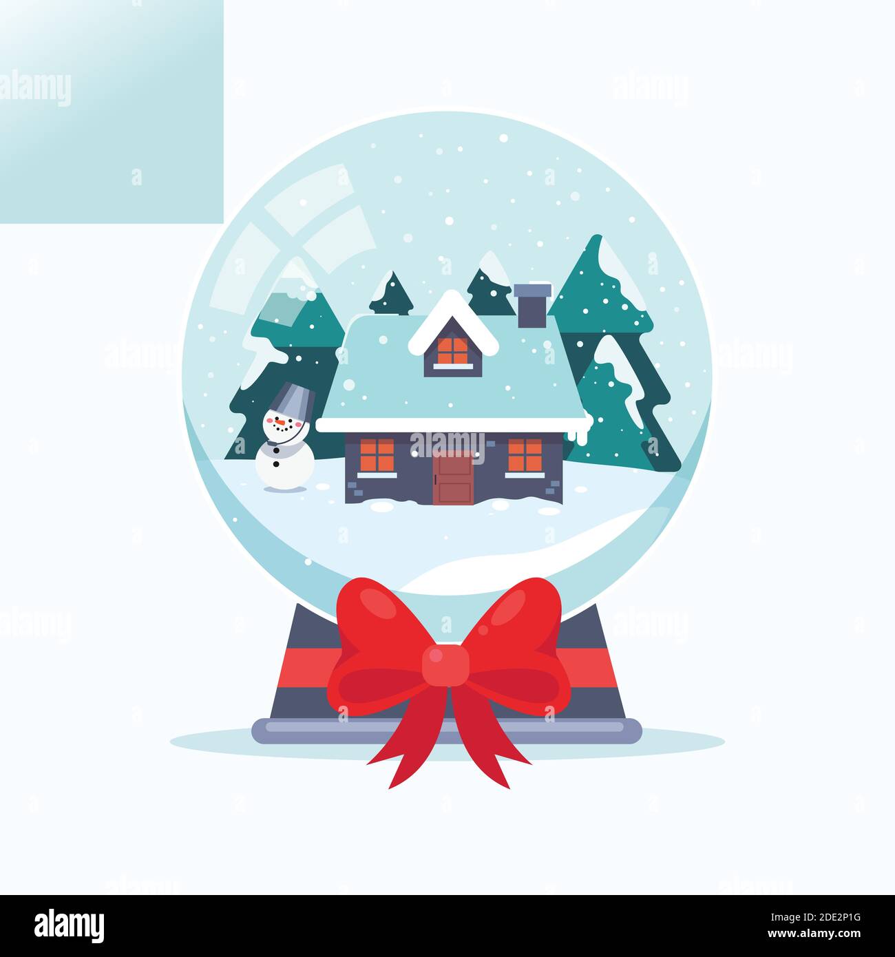 Flat design christmas snowball globe Vector illustration Stock Vector Image & Art Alamy