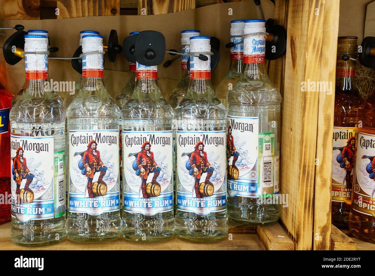 Tyumen, RussiaNovember 20, 2020 Captain is a brand of rum