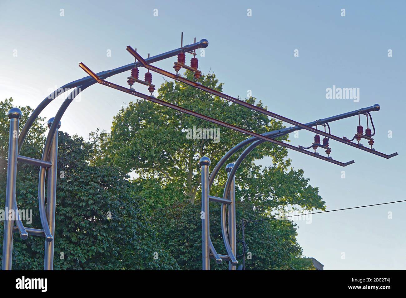 Electric bus charging station power connection equipment Stock Photo ...