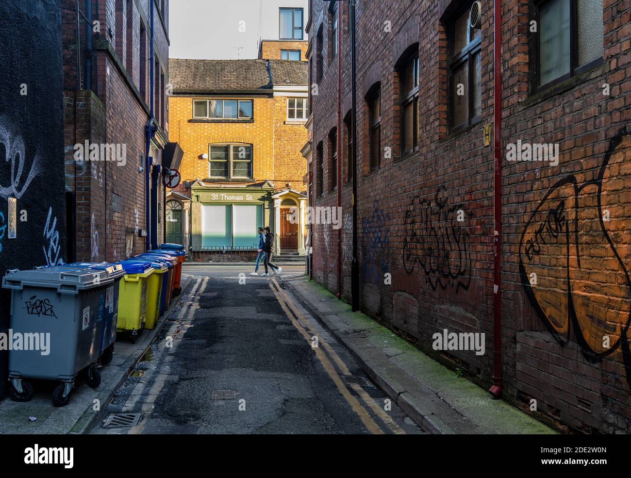 back alley, northern quarter, manchester Stock Photo