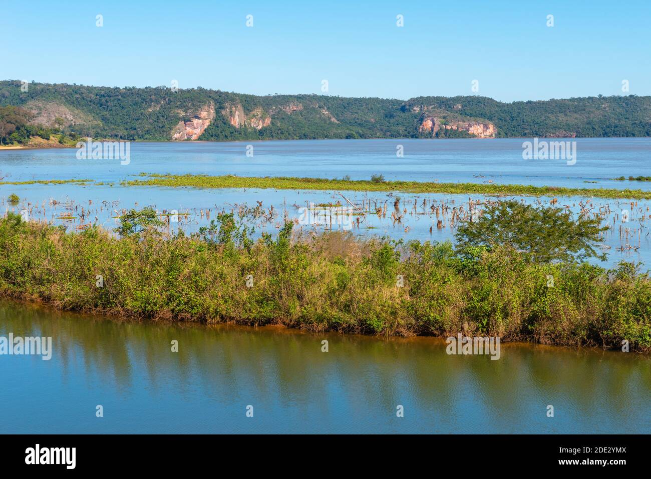 Paraná River with Playa del Sol, San Ignacio, Departemento Misiones, Argentina, Latin America Stock Photo