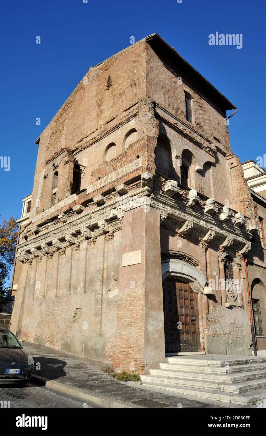 italy, rome, casa dei crescenzi, medieval house Stock Photo