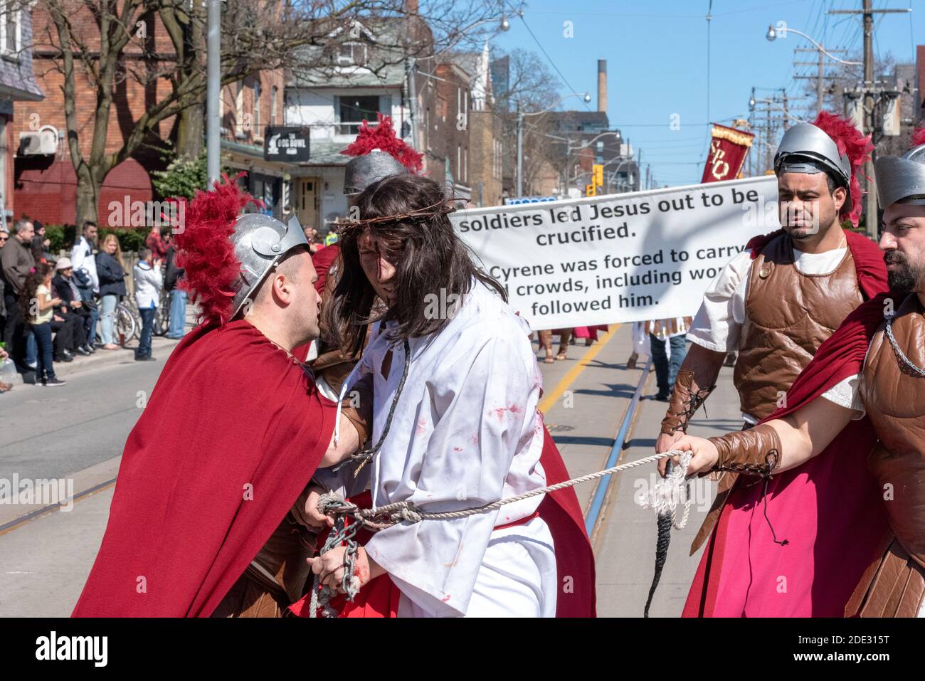 Good Friday Procession in Little Italy, Toronto, Canada-January 21, 2017 Stock Photo