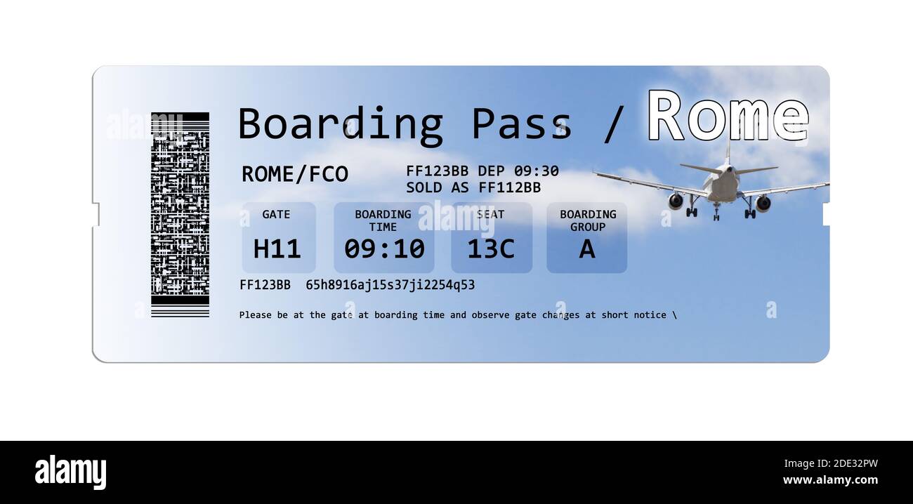 Airline boarding pass tickets to new york isolated on white the