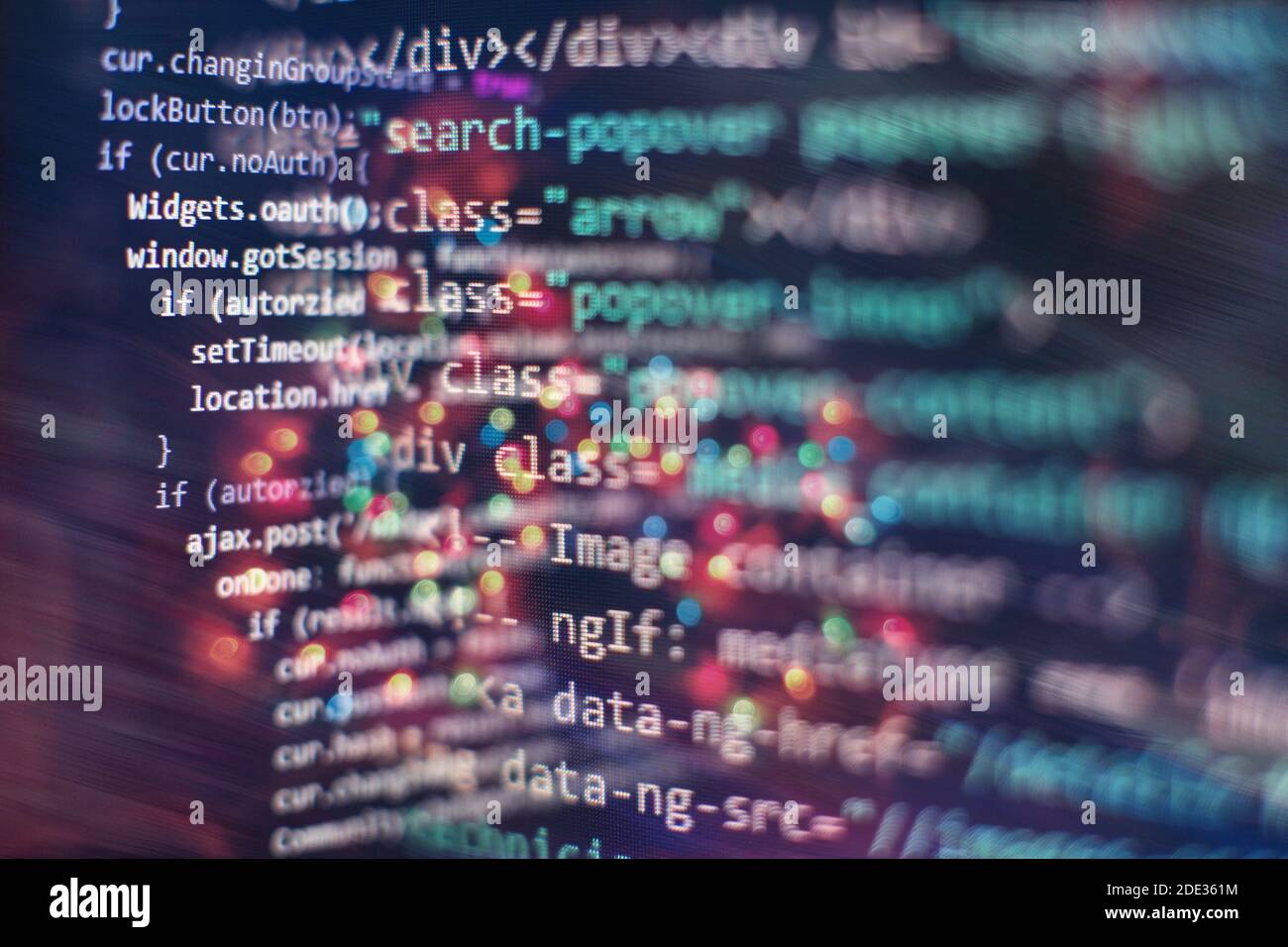Desktop PC monitor photo. Javascript functions, variables, objects ...
