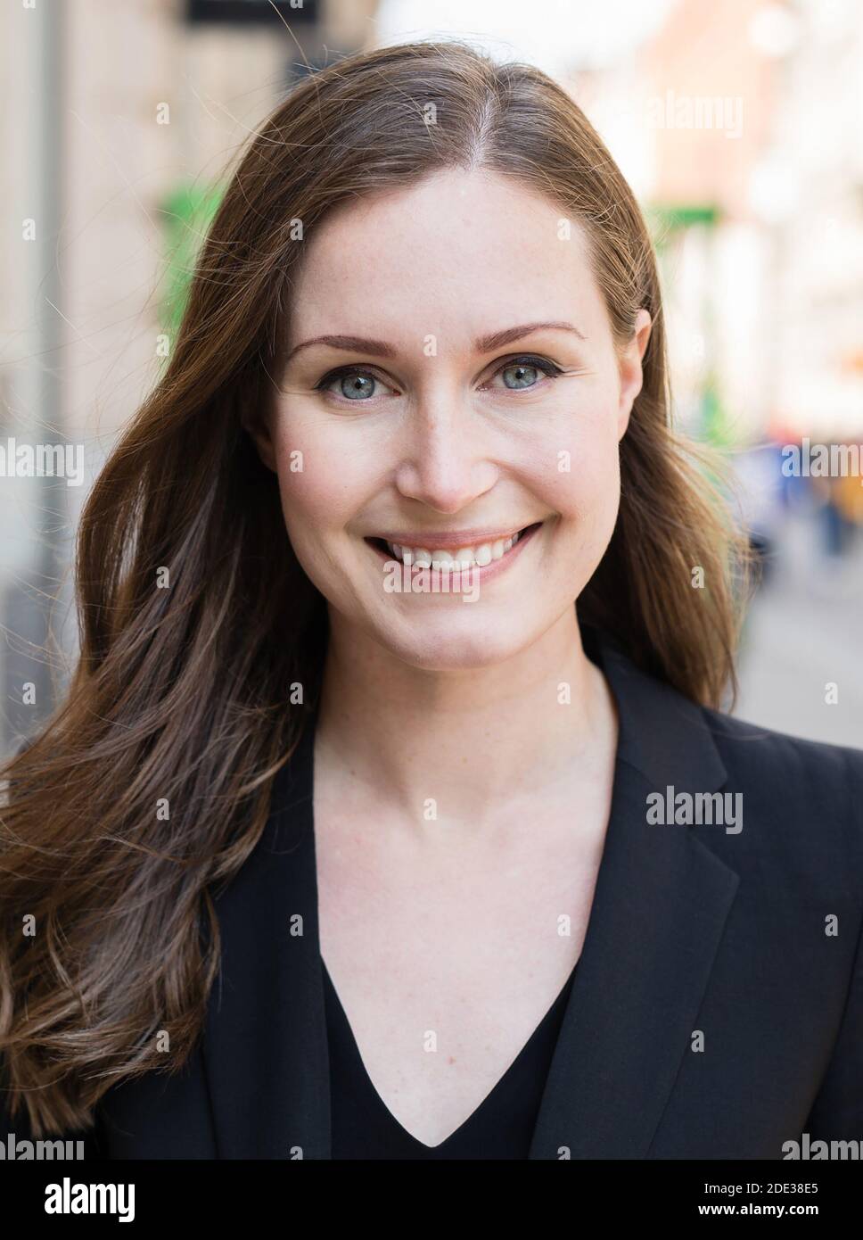 SANNA MARIN Prime Minister of Finland in 2019 (Photo CC BY 4.0) Stock Photo