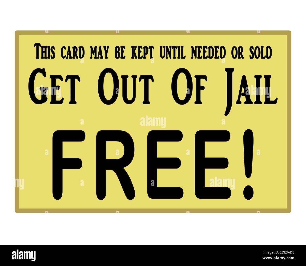 Get Out Of Jail Free Card High Resolution Stock Photography And Images Alamy