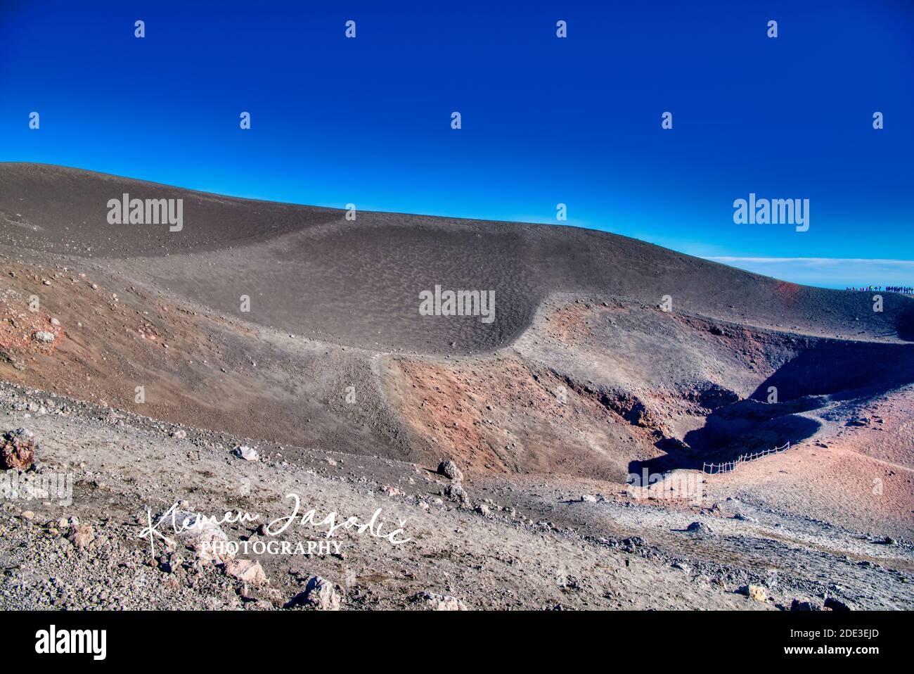 Mount Etna with blue blue sky Stock Photo