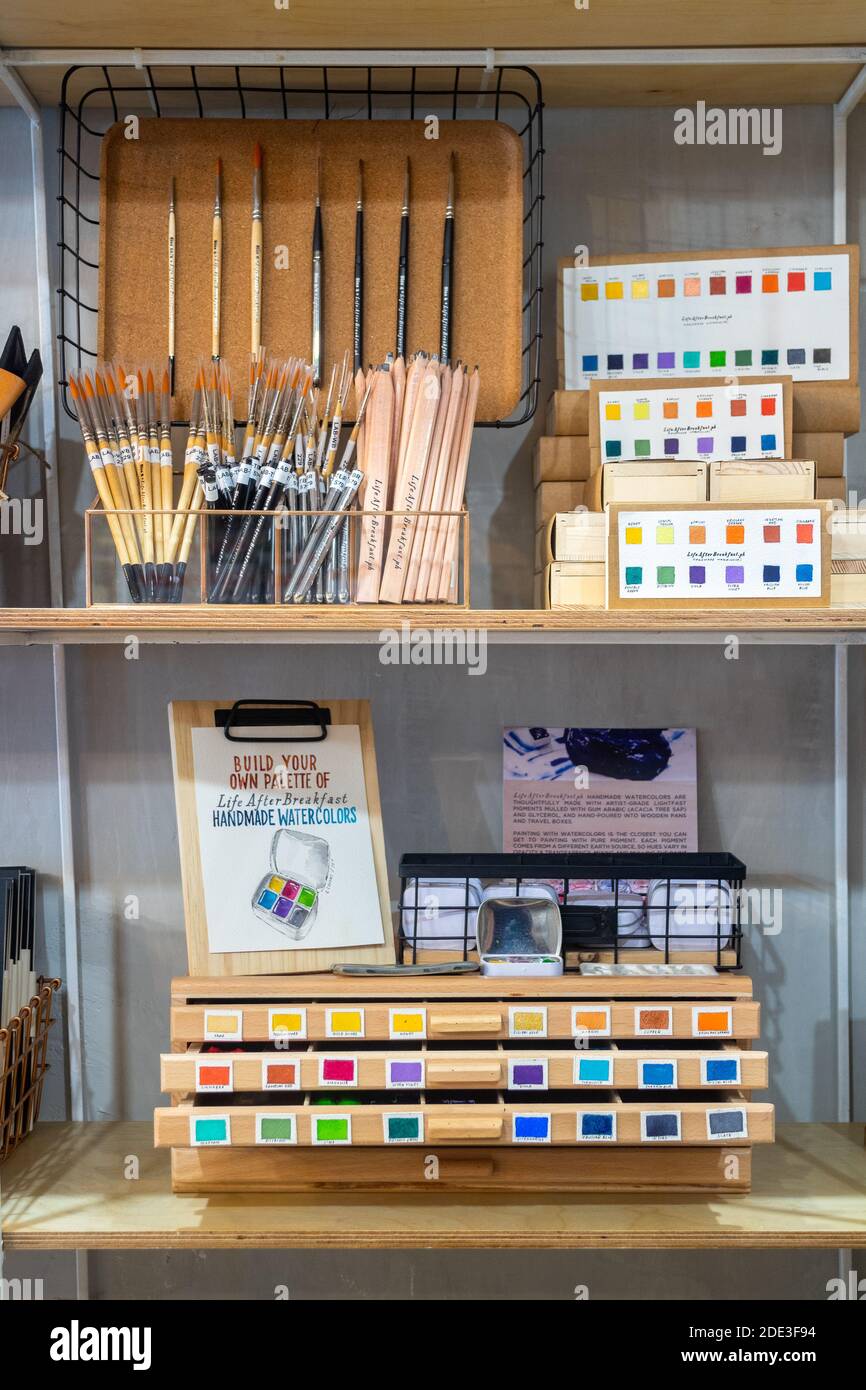 Art supplies at an art store in Quezon City, Philippines Stock Photo