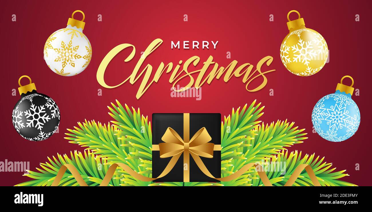 Merry Christmas Banner Background vector. Christmas vector Background ...