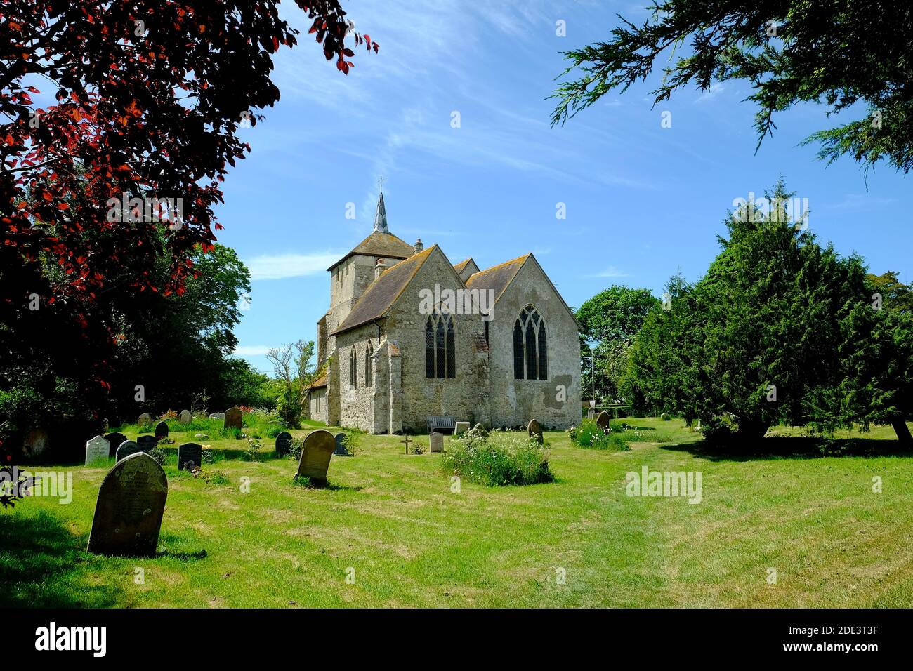 St Mary Magdalene Church, Ruckinge, Romney Marsh, Kent, England Stock Photo