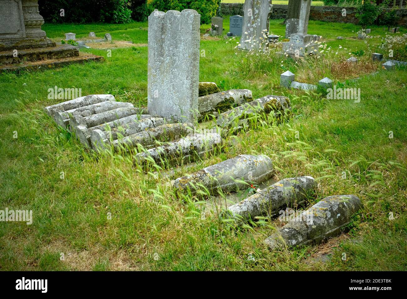 Pip's Graves from Great Expectations, Charles Dickens, Cooling Village, Cooling Church, Kent, England Stock Photo