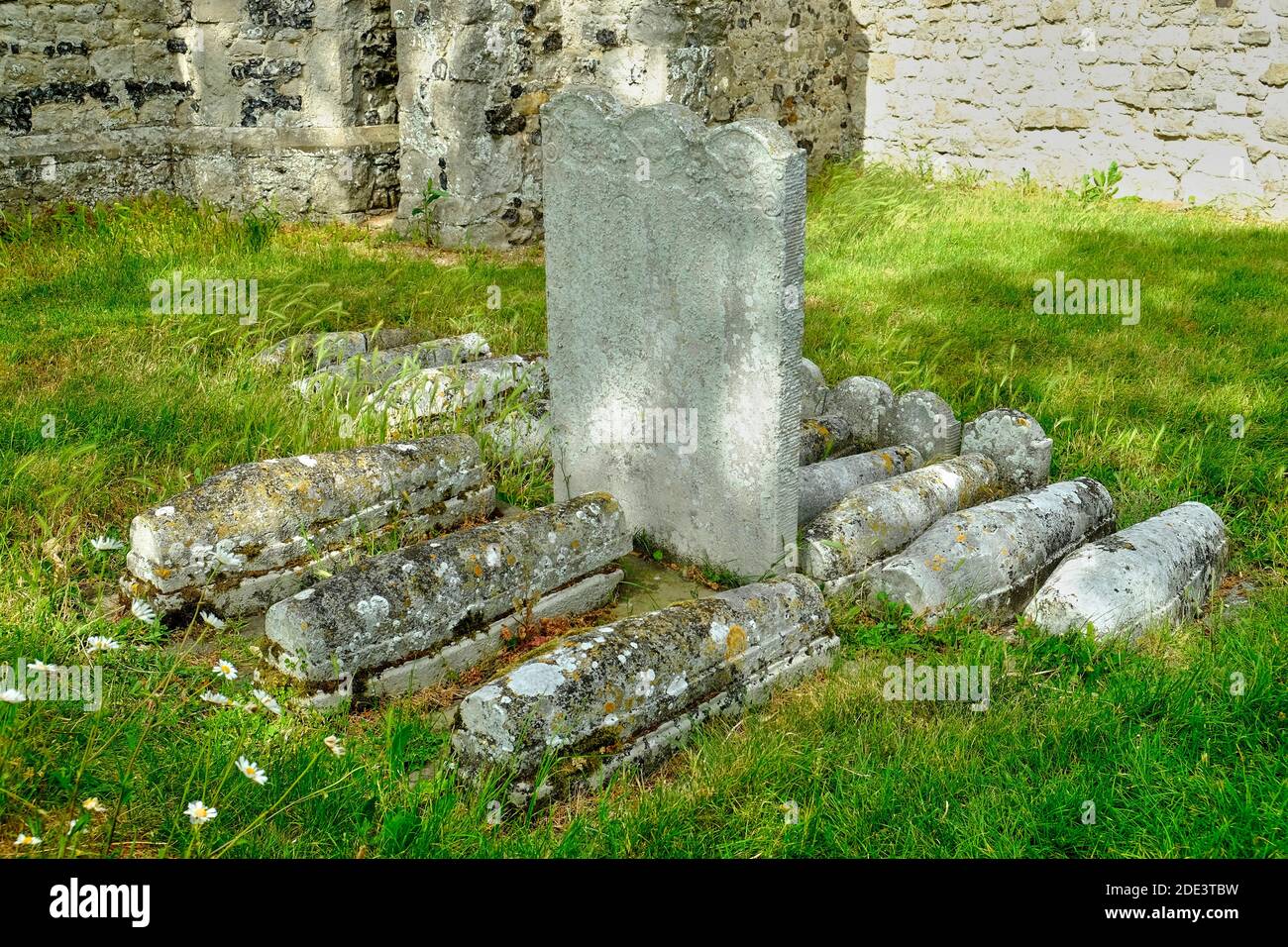 Pip's Graves from Great Expectations, Charles Dickens, Cooling Village, Cooling Church, Kent, England Stock Photo
