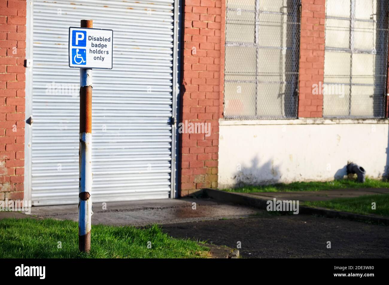 Blue badge holders only parking space hires stock photography and images Alamy