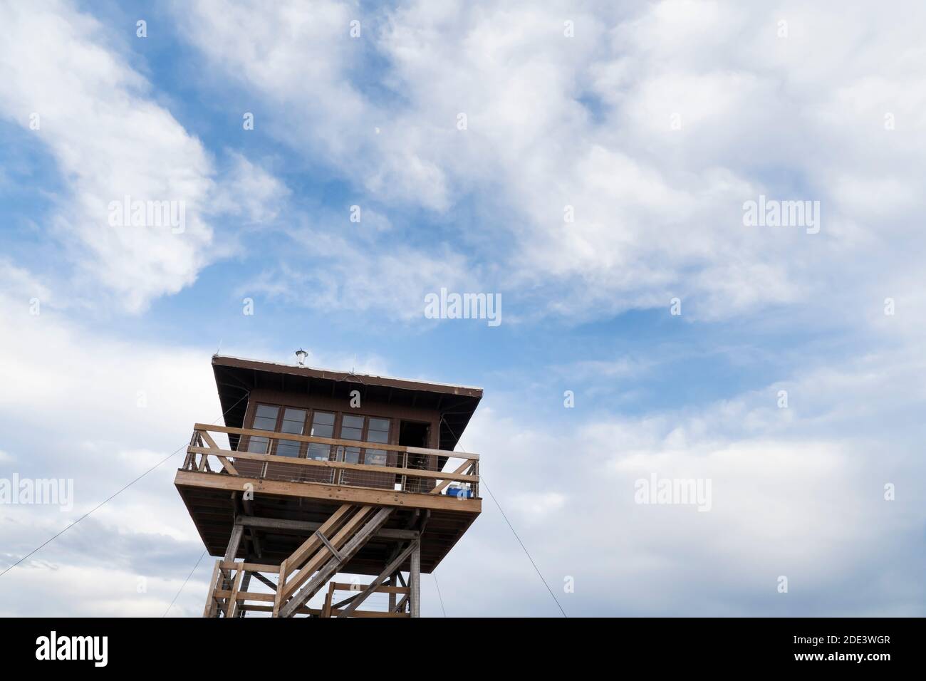 Granite Butte Lookout Tower along the Continental Divide National Scenic Trail near Canyon Creek, Montana. Stock Photo