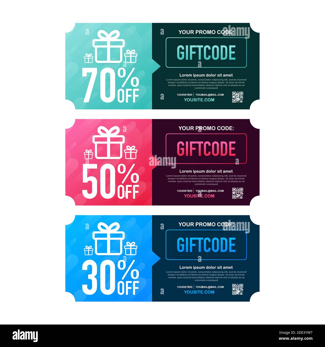 Promo code voucher vector newsletter template Stock Vector Image & Art -  Alamy, promo codes 