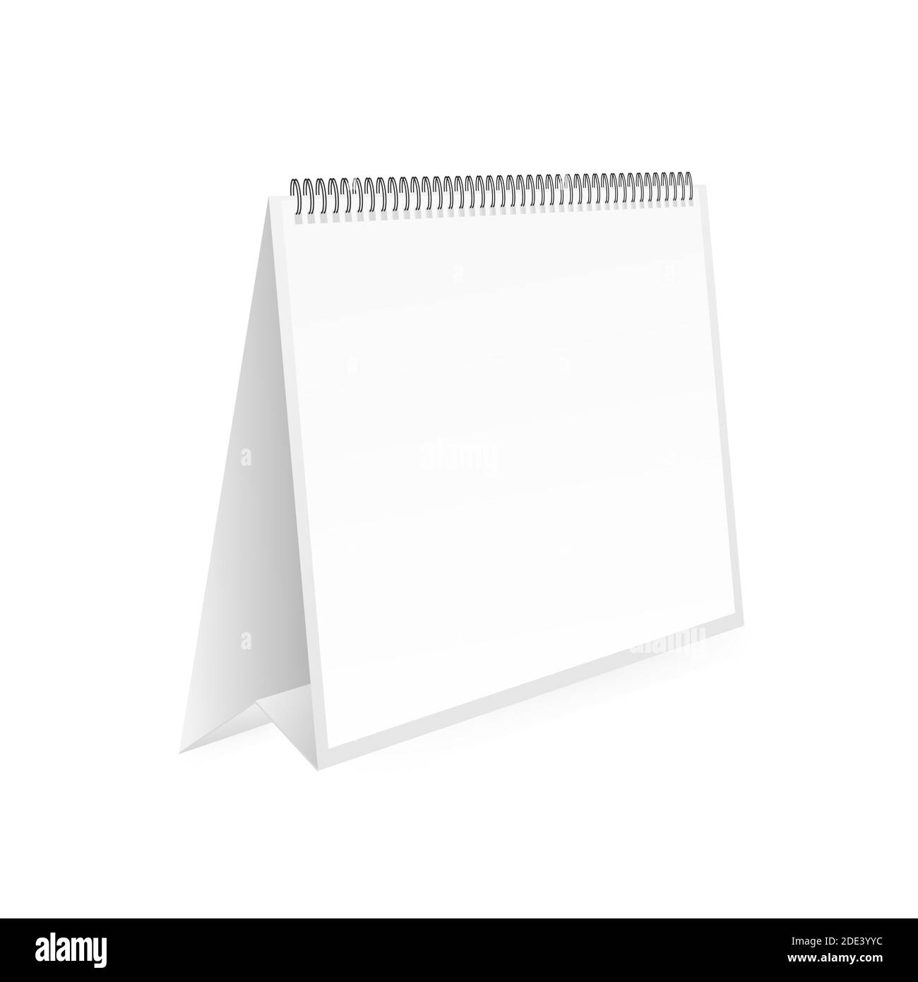 Blank wall calendar with spring. Calendar mock up. Vector stock