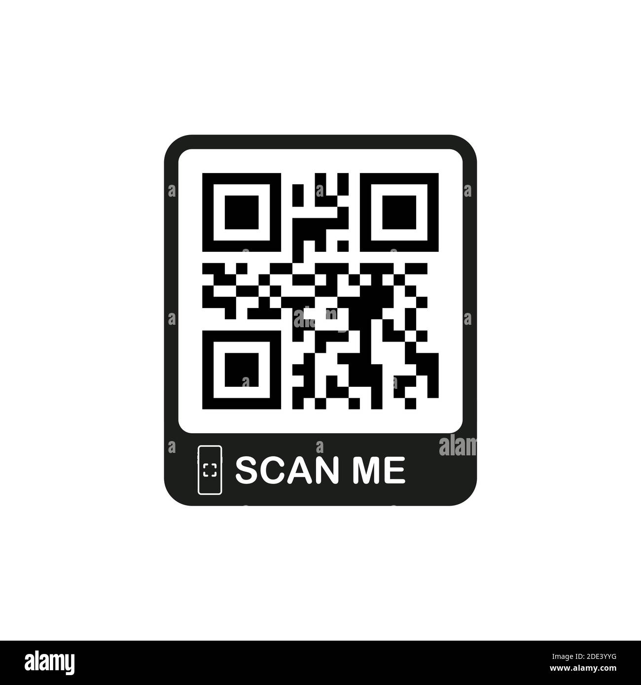 QR Code For Smartphone Inscription Scan Me With Smartphone Icon Qr 