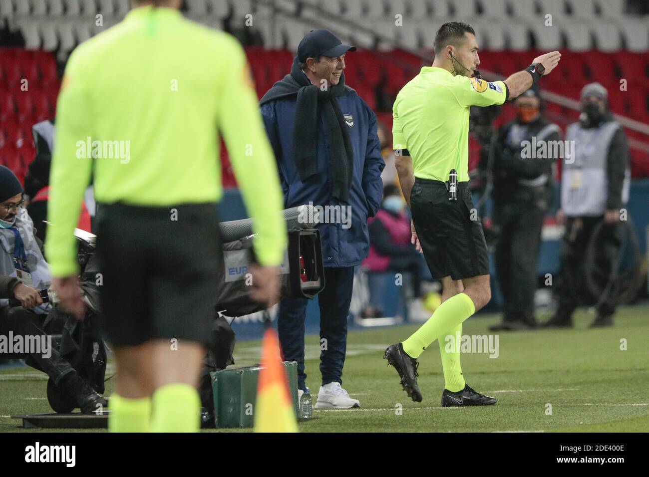 Referee gave a penalty form the Otavio Henrique Passos Santos (Girondins de Bordeaux) fouls the player over Neymar da Silva Santos Junior - Neymar Jr (PSG) during the French championship Ligue 1 referee-gave-a-penalty-form-the-otavio-henrique-passos-santos-girondins-de-bordeaux-fouls-the-player-over-neymar-da-silva-santos-junior-neymar-jr-psg-during-the-french-championship-ligue-1
