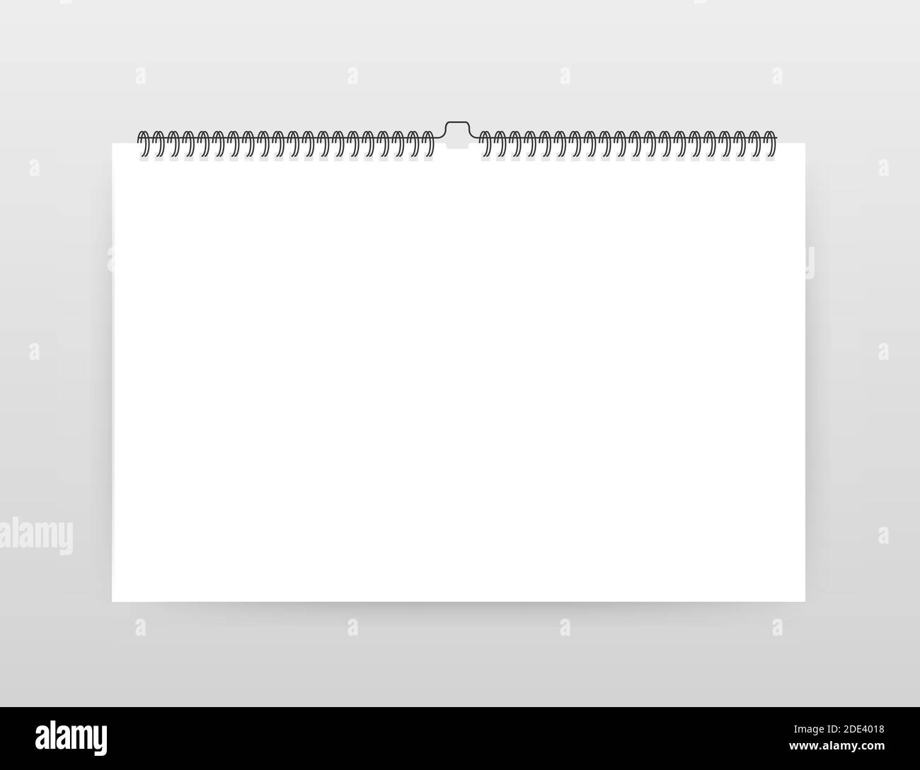 Blank wall calendar with spring. Calendar mock up. Vector stock