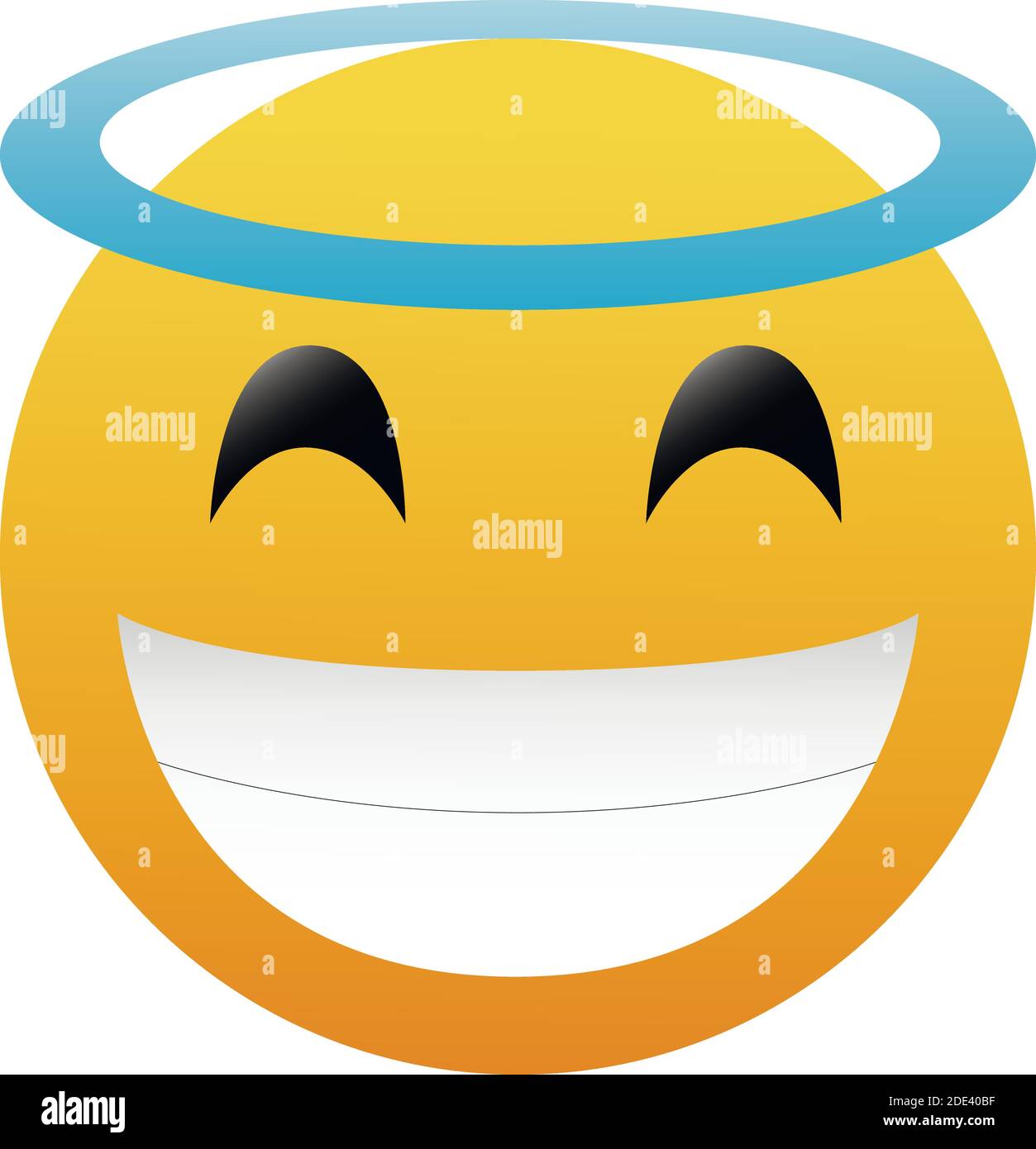 Smiling face with angel halo emoji emoticon Stock Vector Image & Art