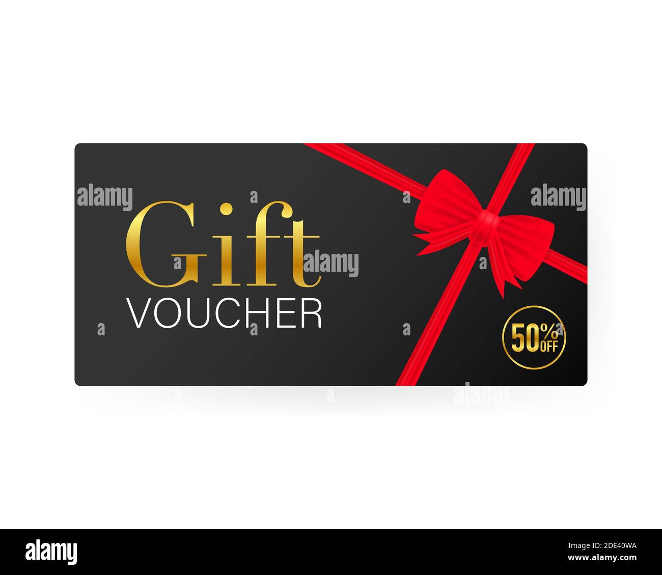 Template gold gift card. Promo code. Vector Gift Voucher with Coupon