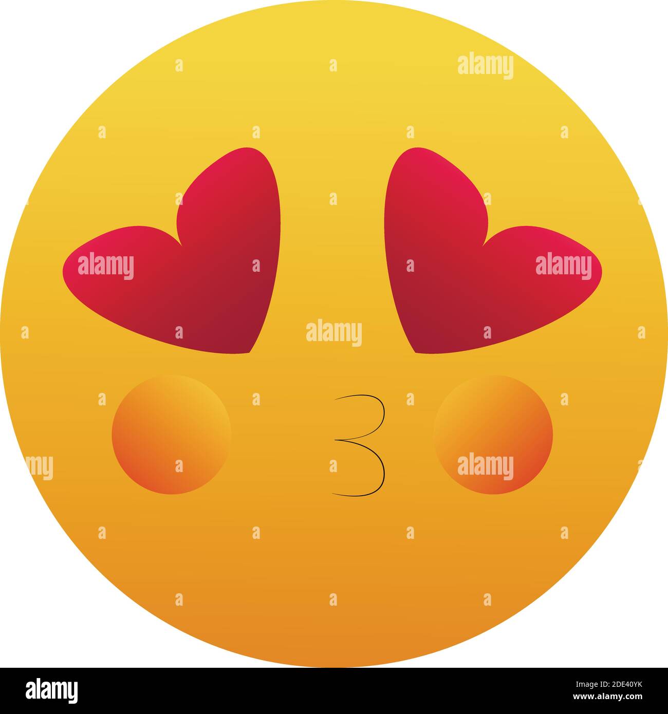 Emoticon kiss love emoji face Stock Vector Images Alamy