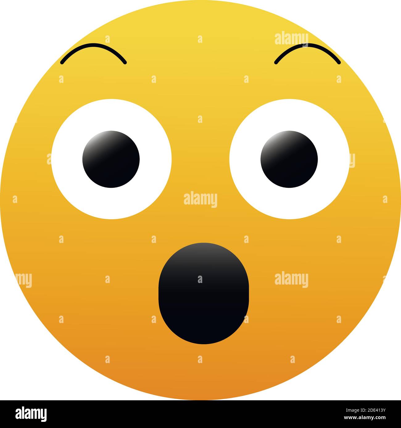Facebook Wow Emojisocial Media Surprised Shocked Face Icon Isolated