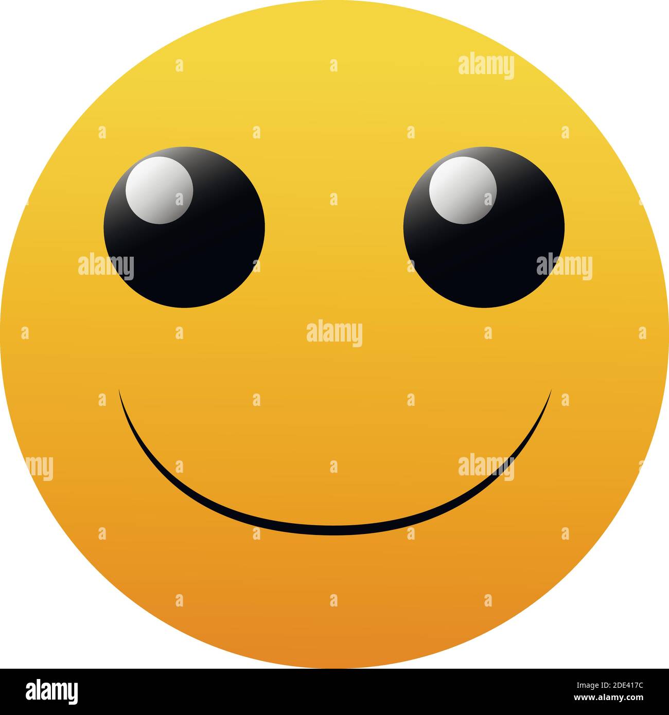 Smiling emoticon with happy eyes and smiley mouth Stock Vector