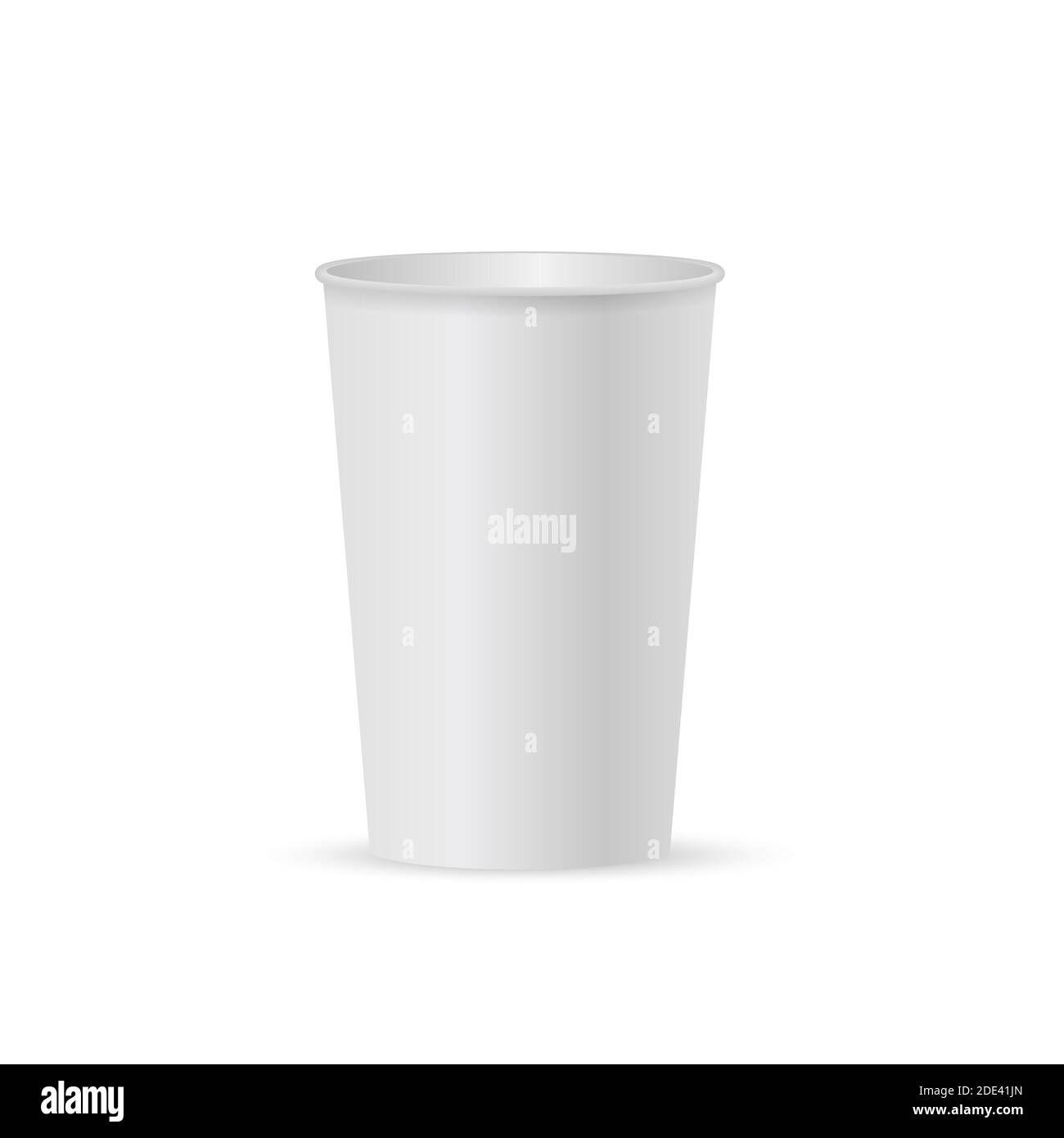White Paper Coffee and tea Cup isolated. Vector Illustration Stock Vector
