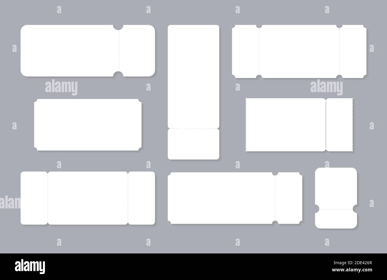 Templates Blank Coupon, Ticket, Label and Tag, Stock Vector