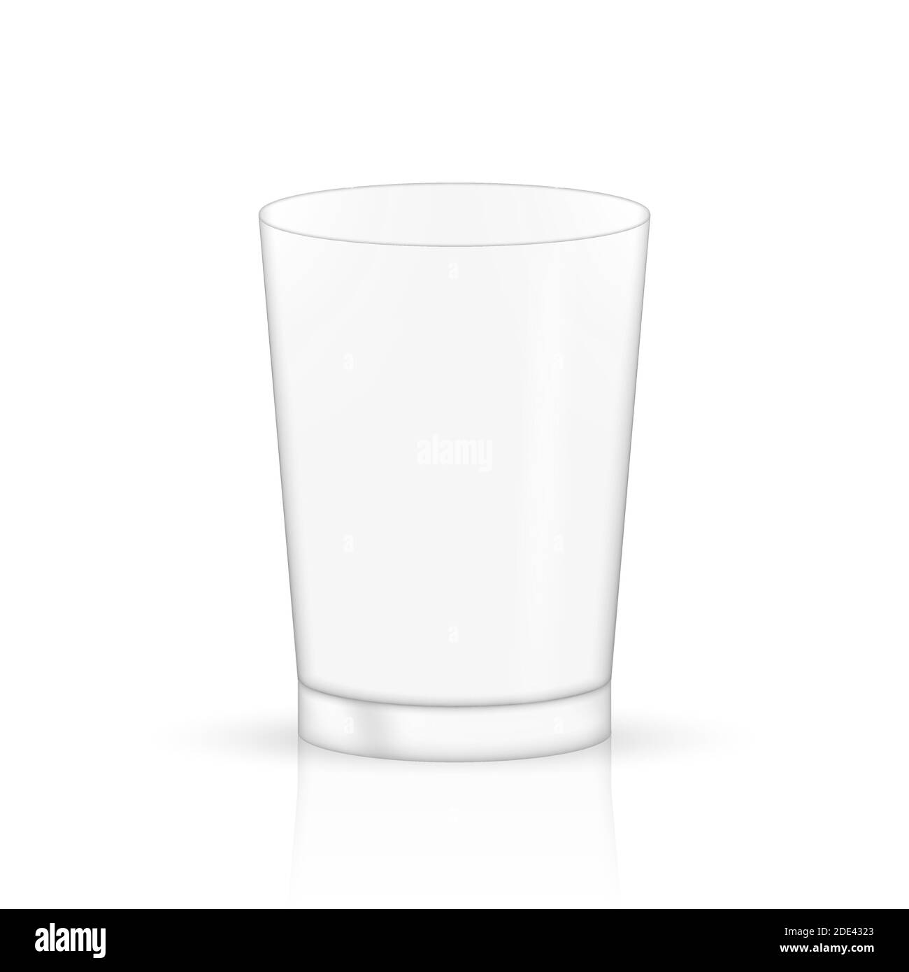 Empty realistic transparent glass. Vector stock illustration. Stock Vector