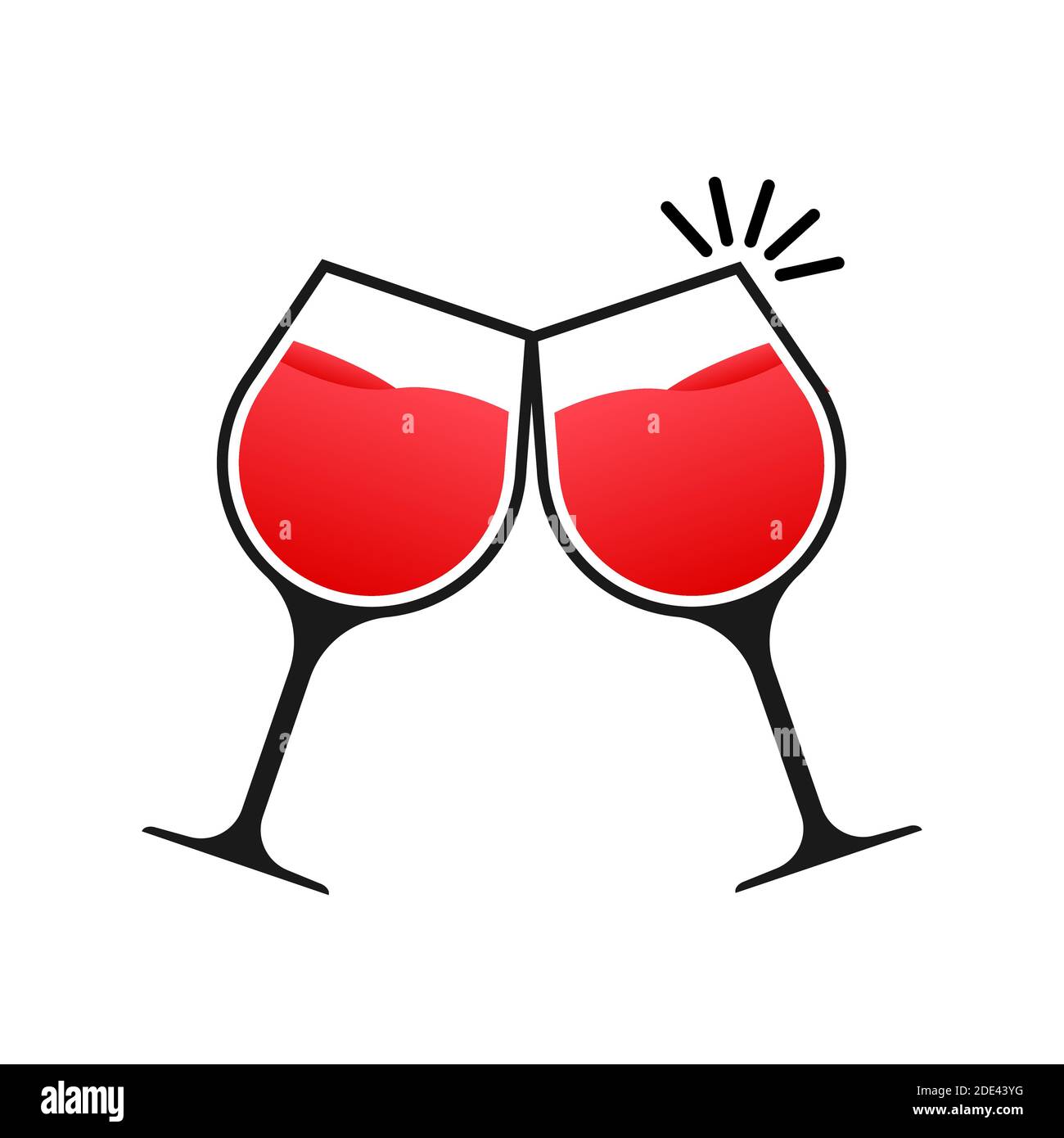 The wineglass icon. Goblet symbol. Vector stock illustration Stock Vector