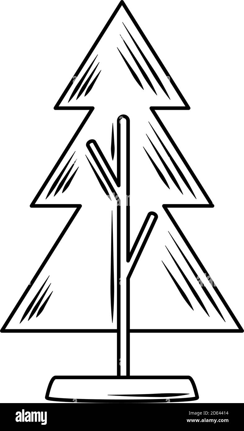 tree forest nature linear style icon vector illustration Stock Vector ...