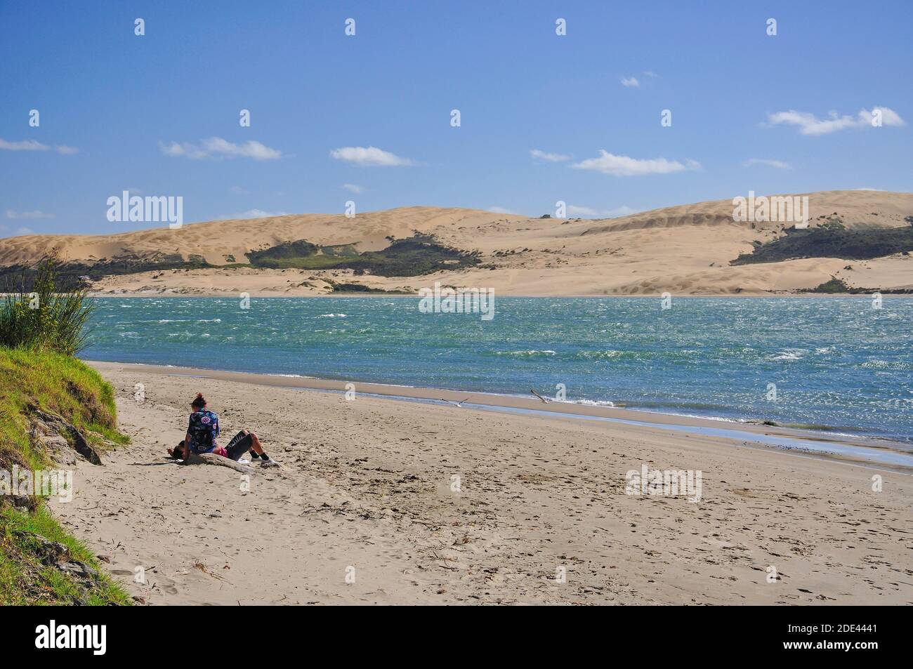Beach view, Opononi, Northland Region, North Island, New Zealand Stock Photo