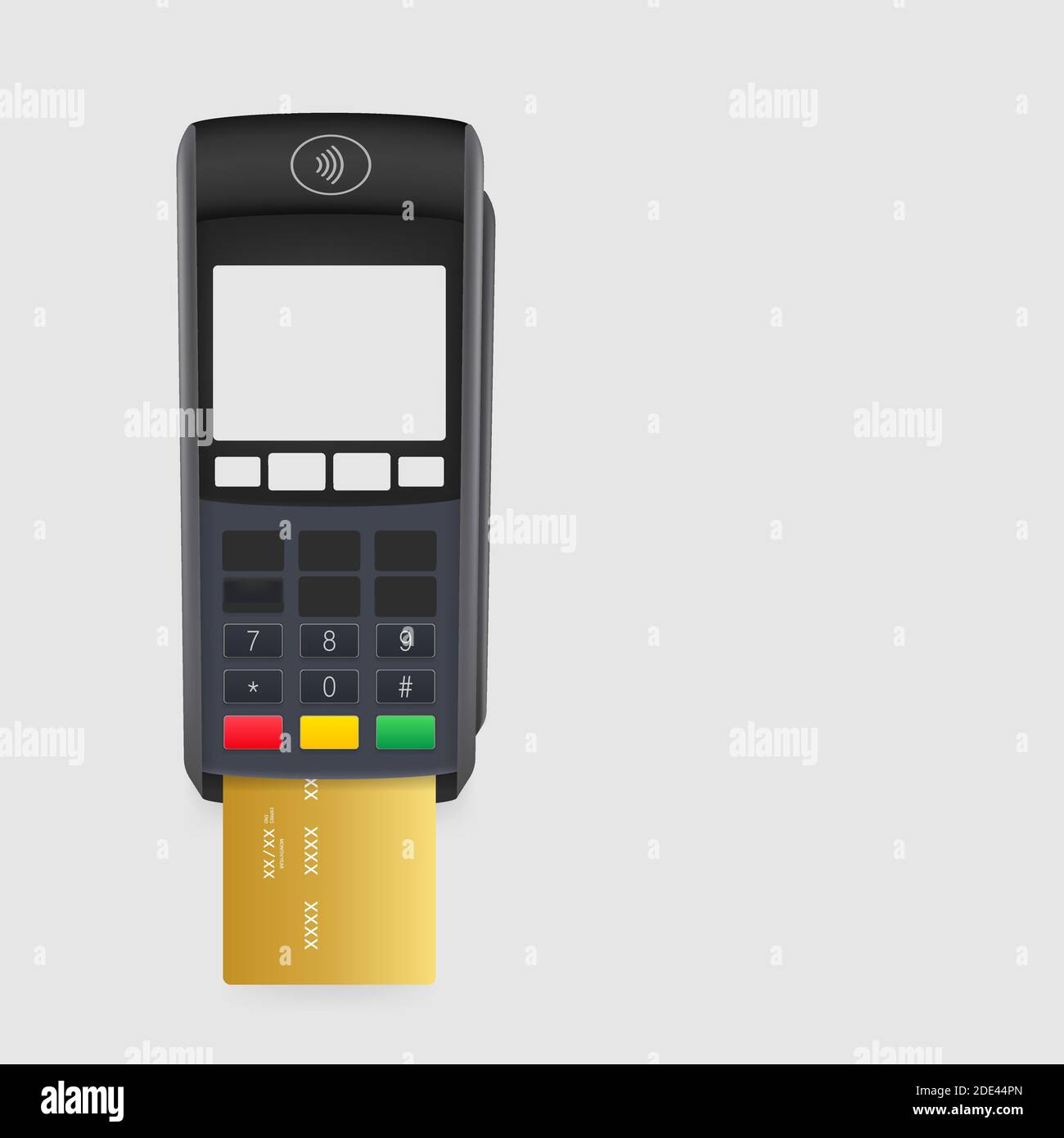 Download Payment Terminal Mockup Pos Terminal With Blank Screen Cash Register Vector Stock Illustration Stock Vector Image Art Alamy
