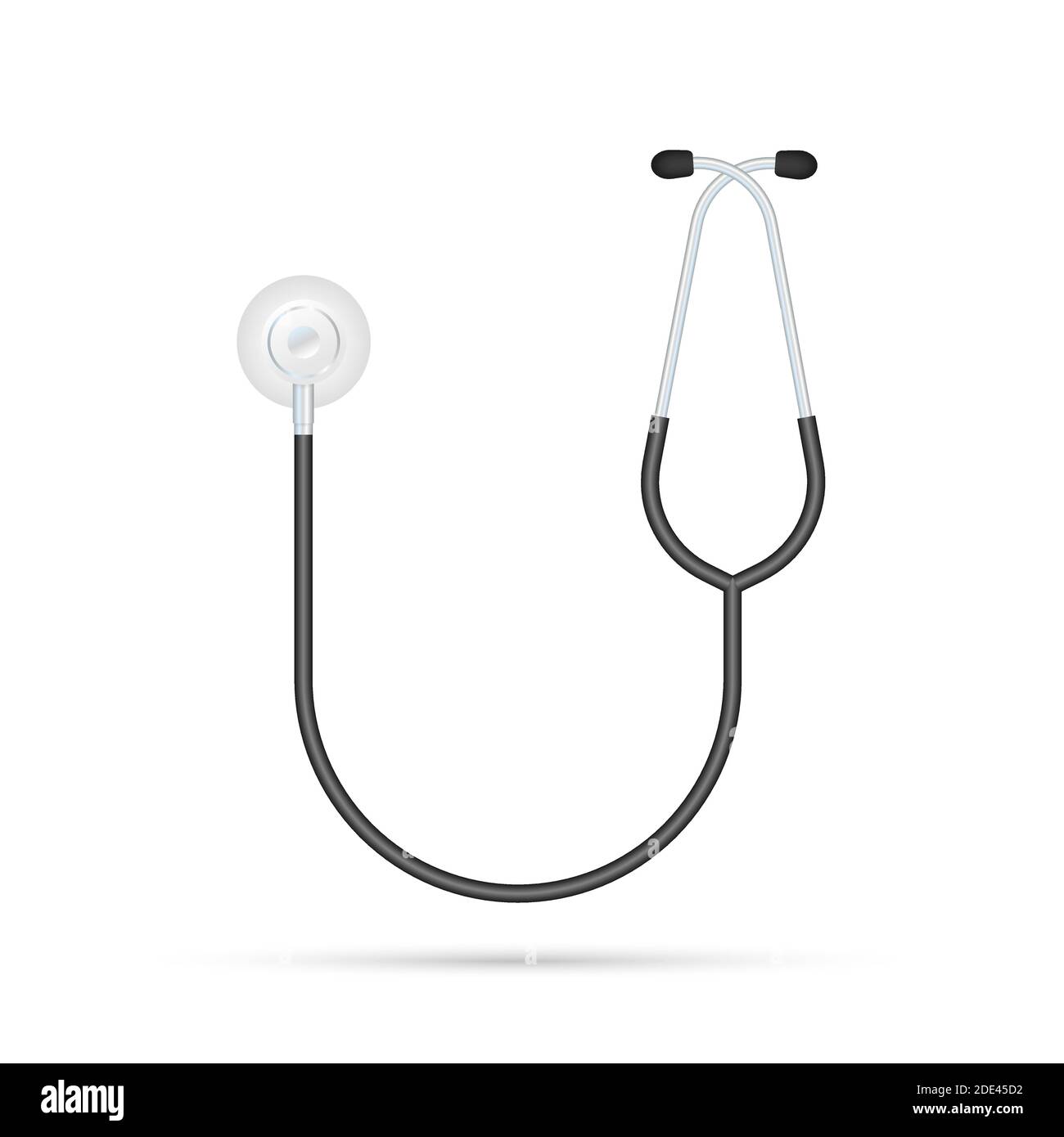 Stethoscopes, medical equipment for doctor. Vector stock illustration