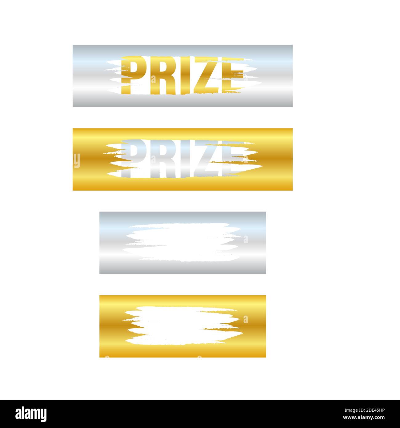 Letters scratch and win prize. Lottery winning ticket. Vector stock
