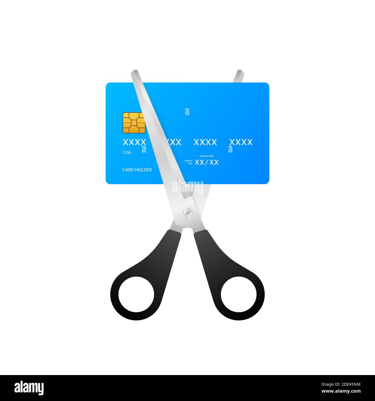 Cutting visa credit card Stock Vector Images Alamy