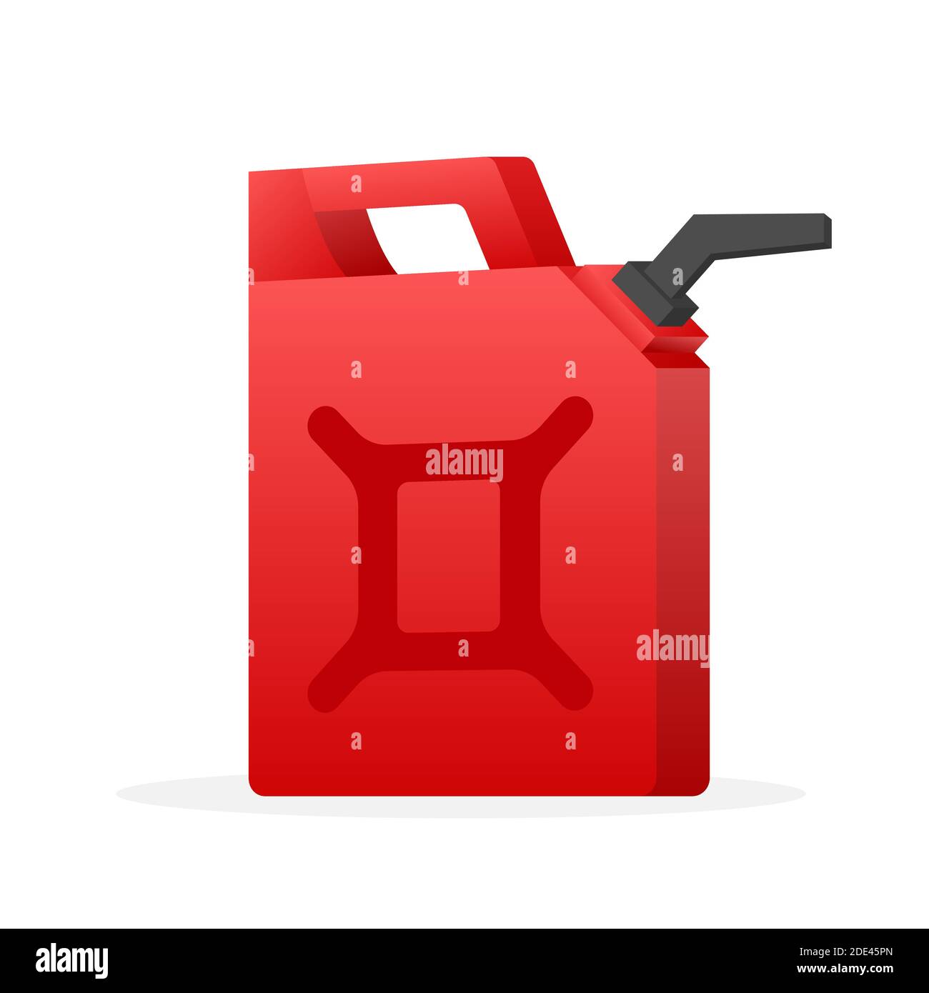 Diesel fuel. Red canister isolated on white background. Vector stock