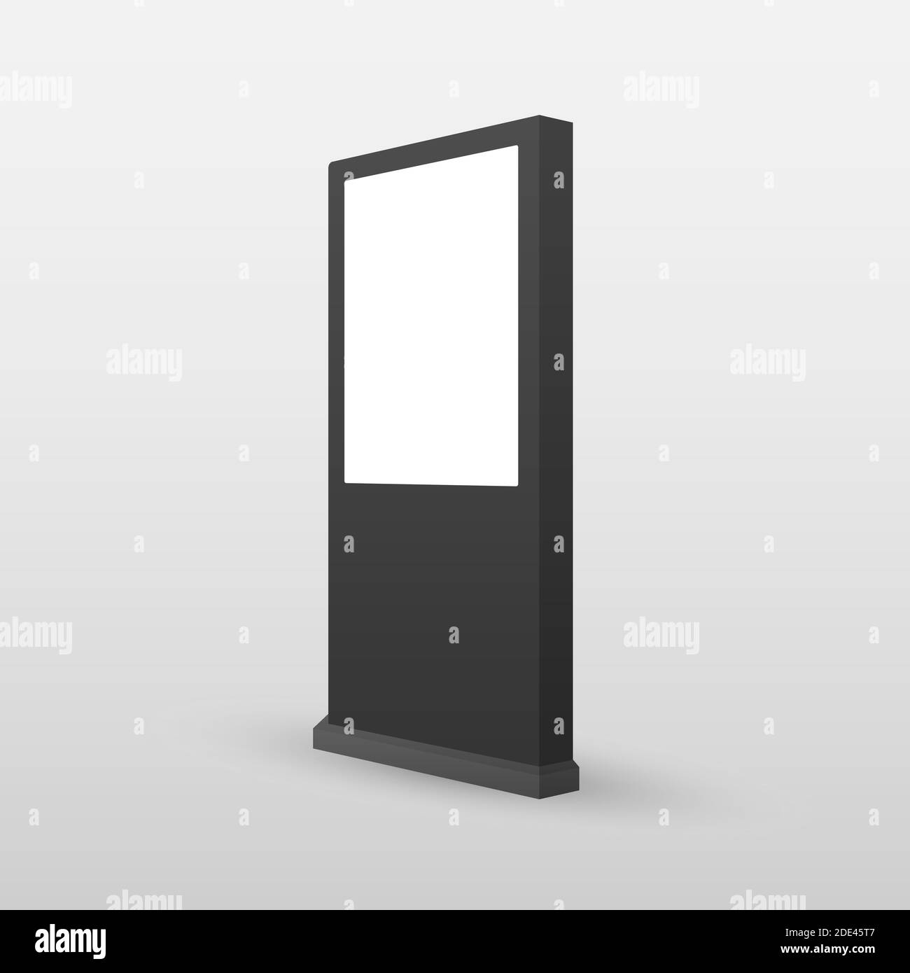 Realistic light box template on white background. Outdoor advertising